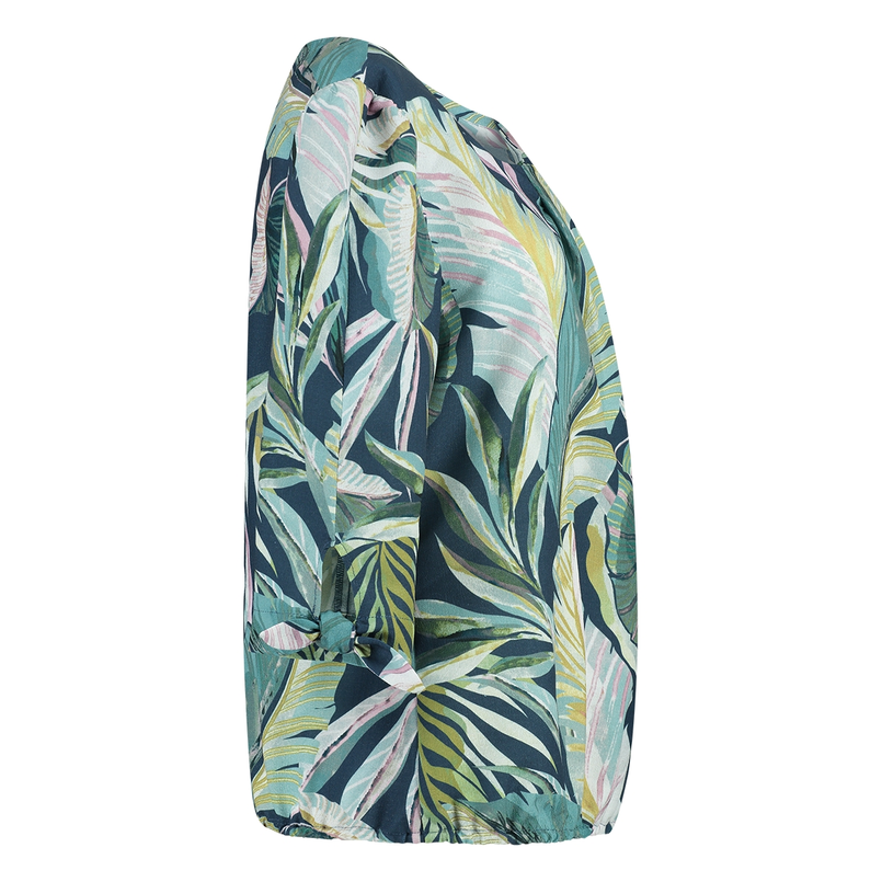 Sanne Dames blouse BL. Iniso Groen dessin