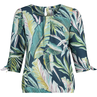 Sanne Dames blouse BL. Iniso Groen dessin