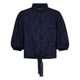 Sanne Dames Blouse Blousebroderieangl Navy