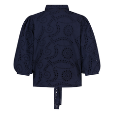 Sanne Dames Blouse Blousebroderieangl Navy