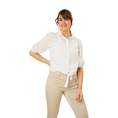 Sanne Dames Blouse Blousebroderieangl Wit