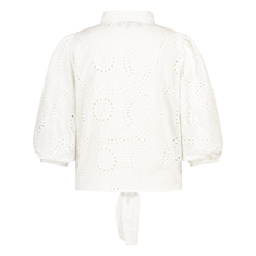 Sanne Dames Blouse Blousebroderieangl Wit