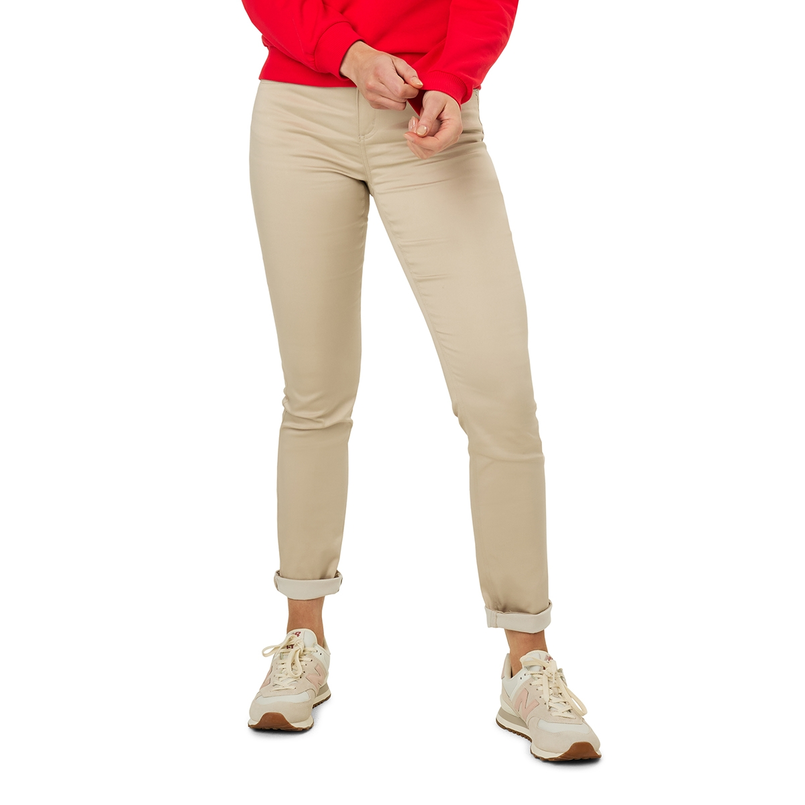 Sanne Dames Broek Logan#nitrosatin82cm Beige