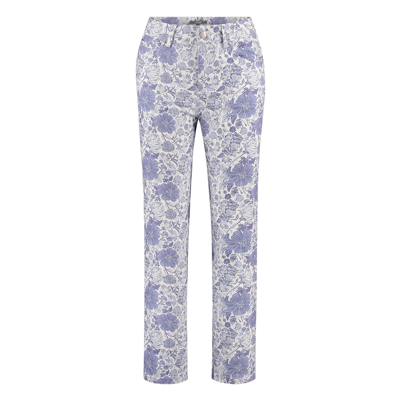 Sanne Dames Broek Ps#blauwebloemprt72c Blauw dessin