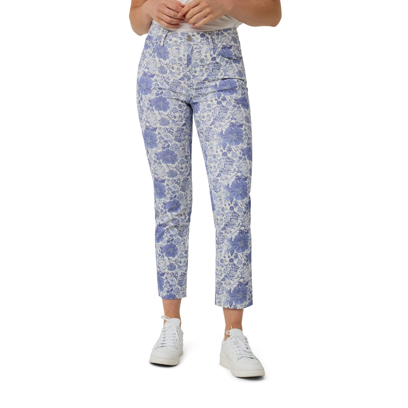 Sanne Dames Broek Ps#blauwebloemprt72c Blauw dessin