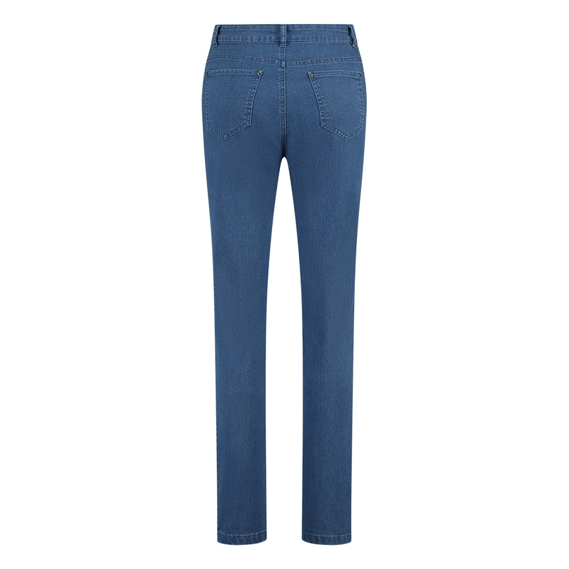 Sanne Dames Jeans # donatella 82 cm Mid blue denim