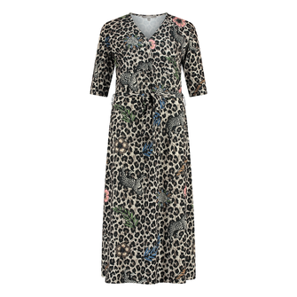Sanne Dames Jurk 25163 Bruin