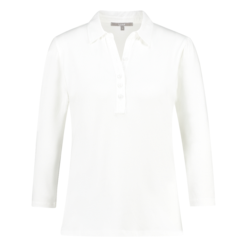 Sanne Dames Polo 25050polo3/4mw OFF-WHITE