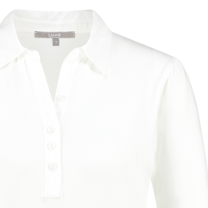 Sanne Dames Polo 25050polo3/4mw OFF-WHITE