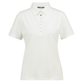Sanne Dames polo km solid Wit