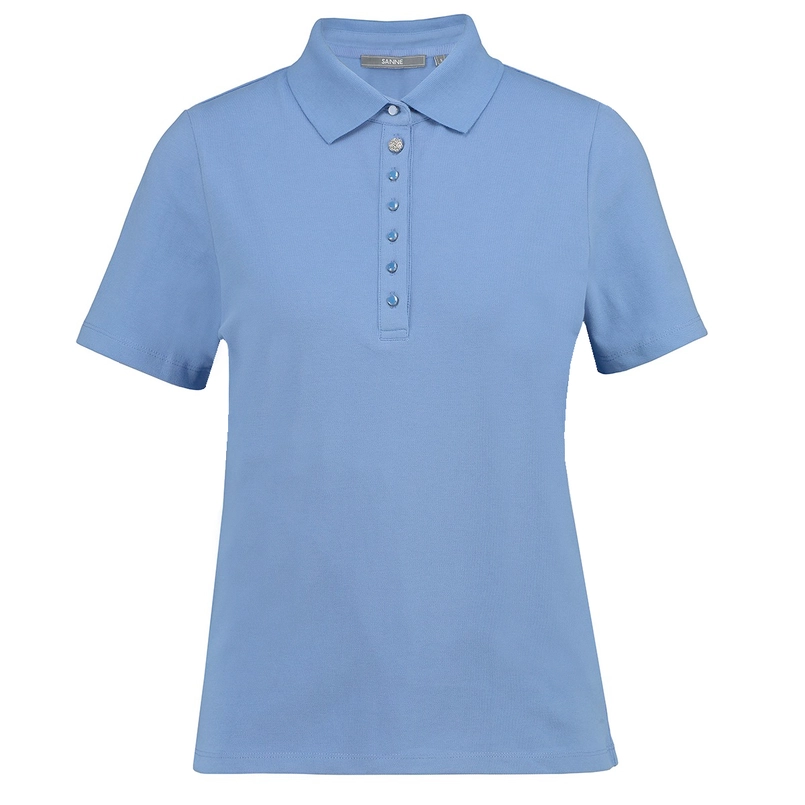 Sanne Dames Polo Polokmsolid Bleu