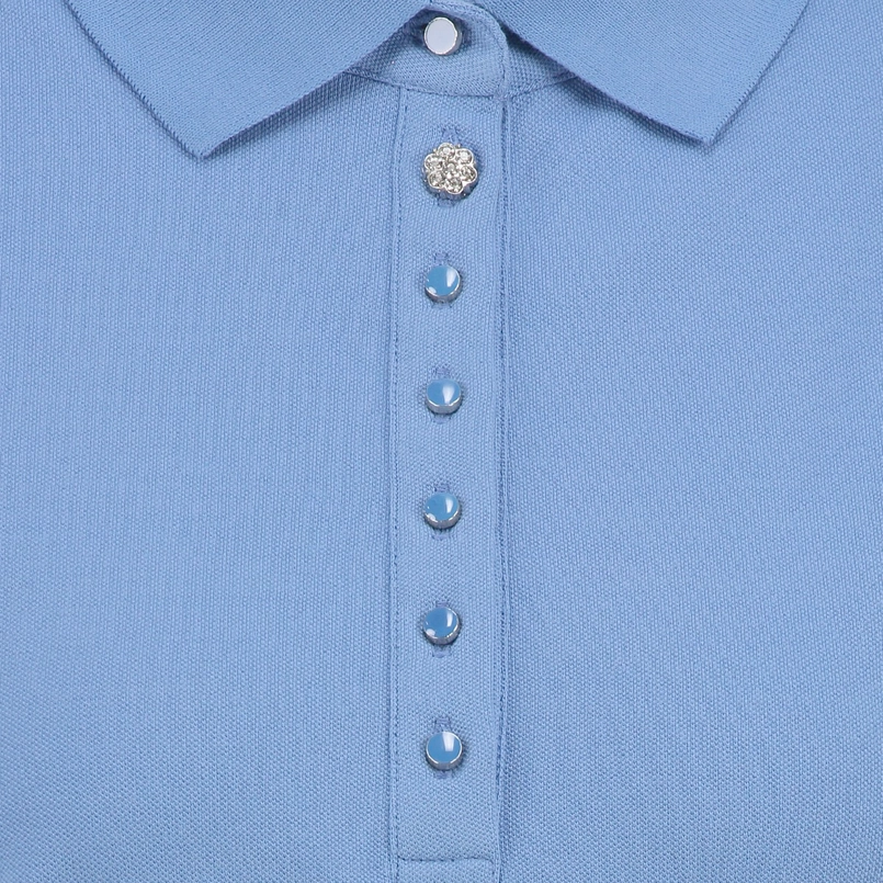 Sanne Dames Polo Polokmsolid Bleu