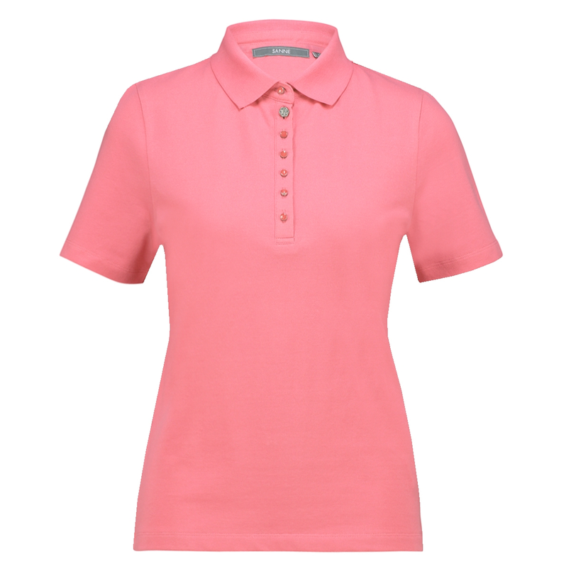 Sanne Dames Polo Polokmsolid Koraal