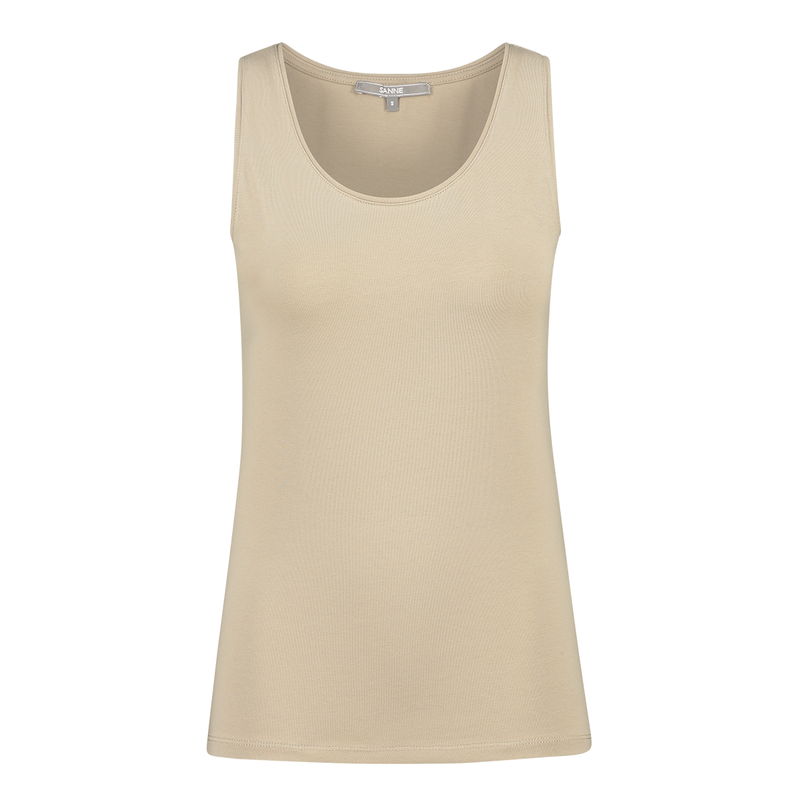 Sanne Dames Top 19124basistopje Camel