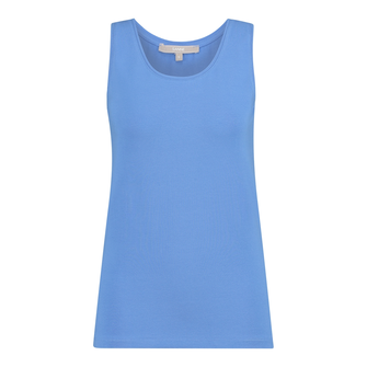 Sanne Dames Top 19124basistopje Midden blauw