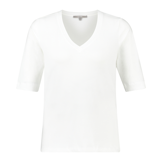 Sanne Dames Top 24134vhalstop1/2mw OFF-WHITE