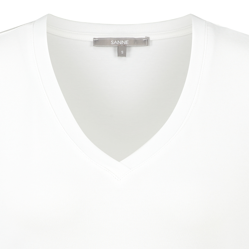Sanne Dames Top 24134vhalstop1/2mw OFF-WHITE