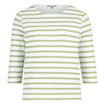 Sanne Dames Top 25007topstreepinterl Khakigroen