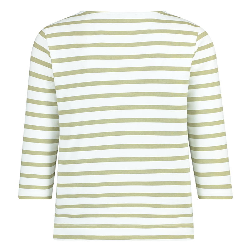 Sanne Dames Top 25007topstreepinterl Khakigroen