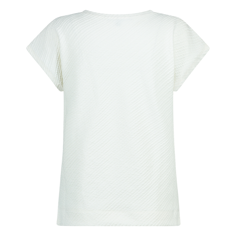 Sanne Dames Top 25047topstucturediag OFF-WHITE
