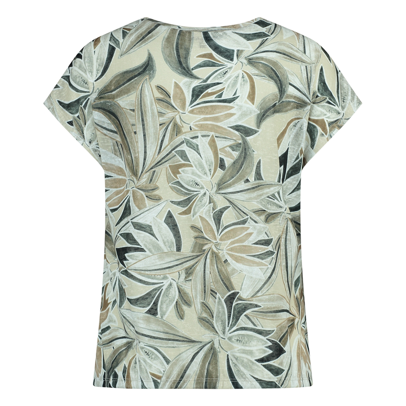 Sanne Dames Top 25061 Flower Flame Zand