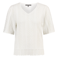 Sanne Dames Top Top Ajour Vlindermw Ecru