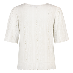 Sanne Dames Top Top Ajour Vlindermw Ecru