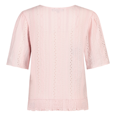 Sanne Dames Top Top Ajour Vlindermw Roze