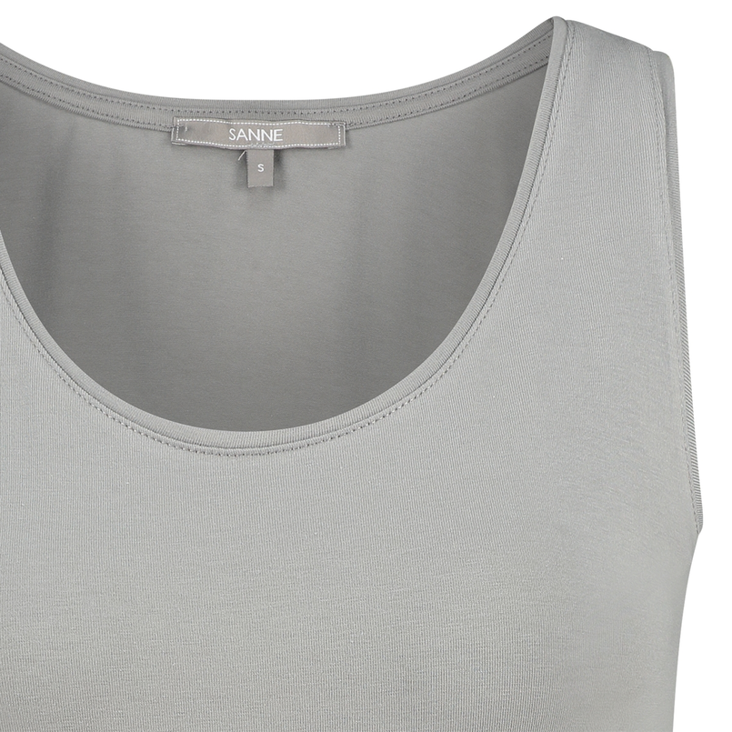 Sanne Dames Top Top Basis Lichtgrijs