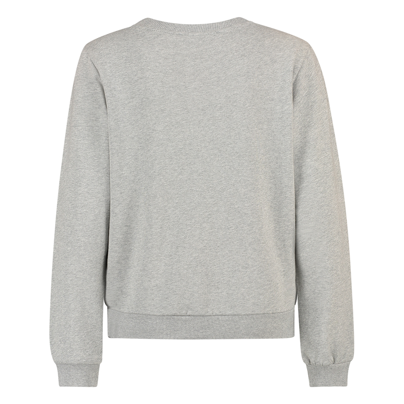 Sanne Dames Trui 25006sweatchestprint Grijs mele