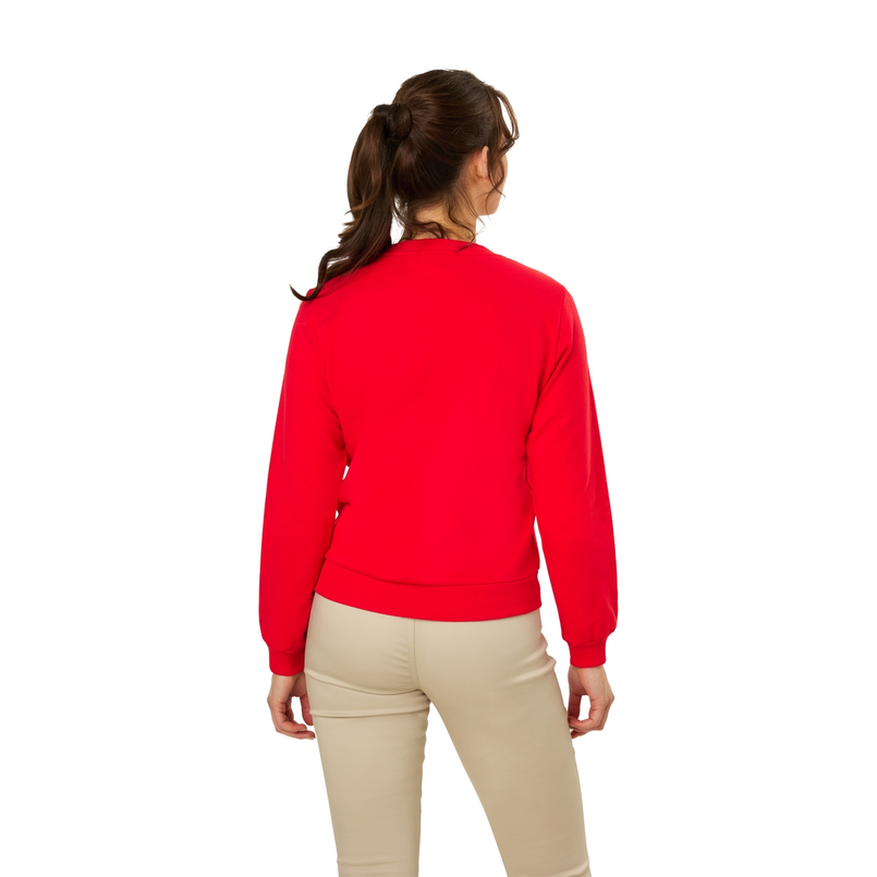 Sanne Dames Trui 25006sweatchestprint Rood