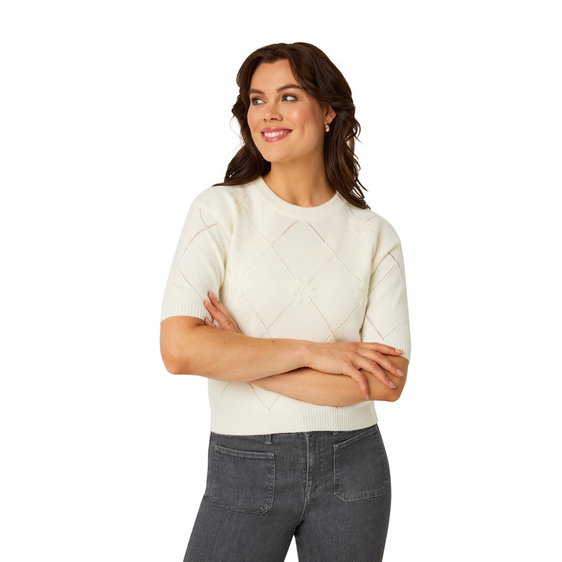 Sanne Dames Trui 25942 OFF-WHITE