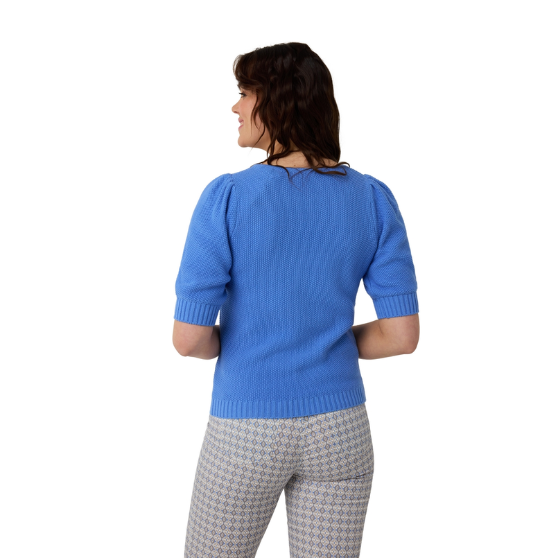 Sanne Dames Trui Aps-80 Midden blauw
