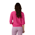Sanne Dames Trui Pull R-hals Strs-12 Fuchsia