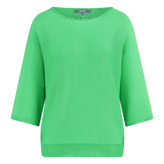 Sanne Dames Trui Pull R-hals Strs-12 Groen