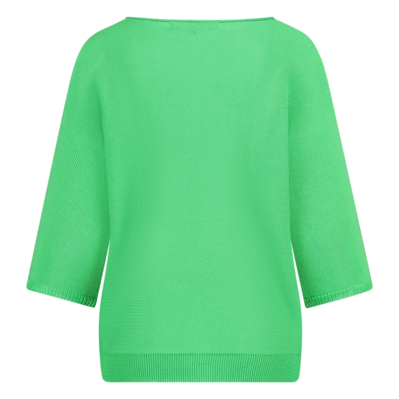 Sanne Dames Trui Pull R-hals Strs-12 Groen