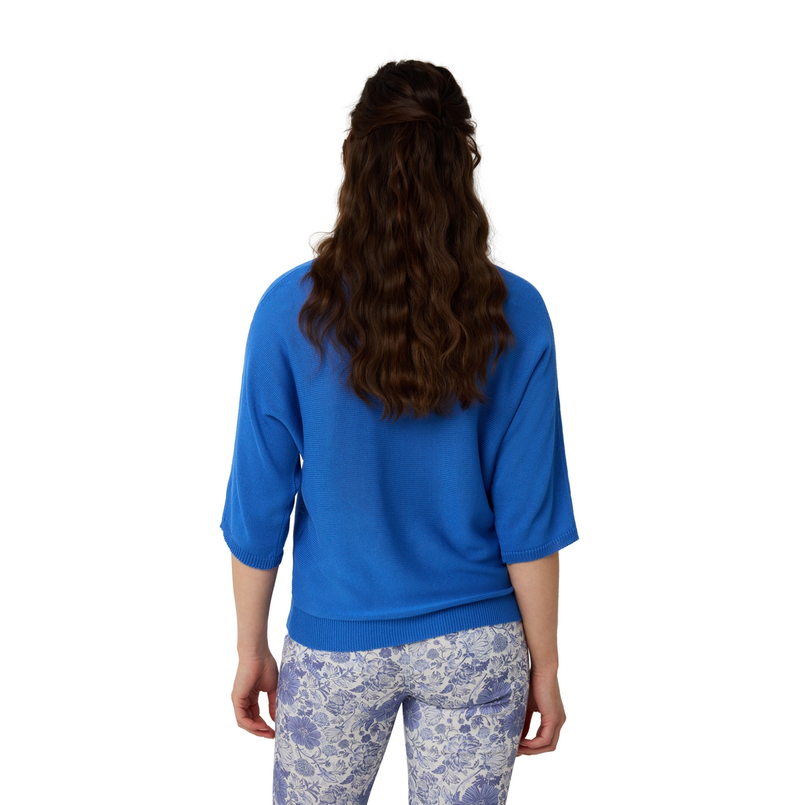 Sanne Dames Trui Pull R-hals Strs-12 Kobalt
