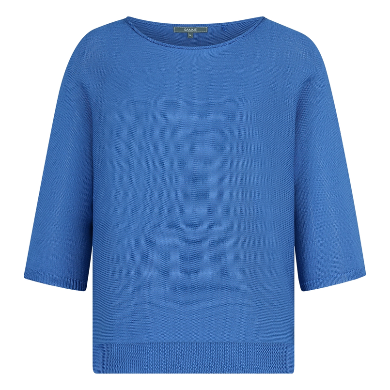 Sanne Dames Trui Pull R-hals Strs-12 Kobalt