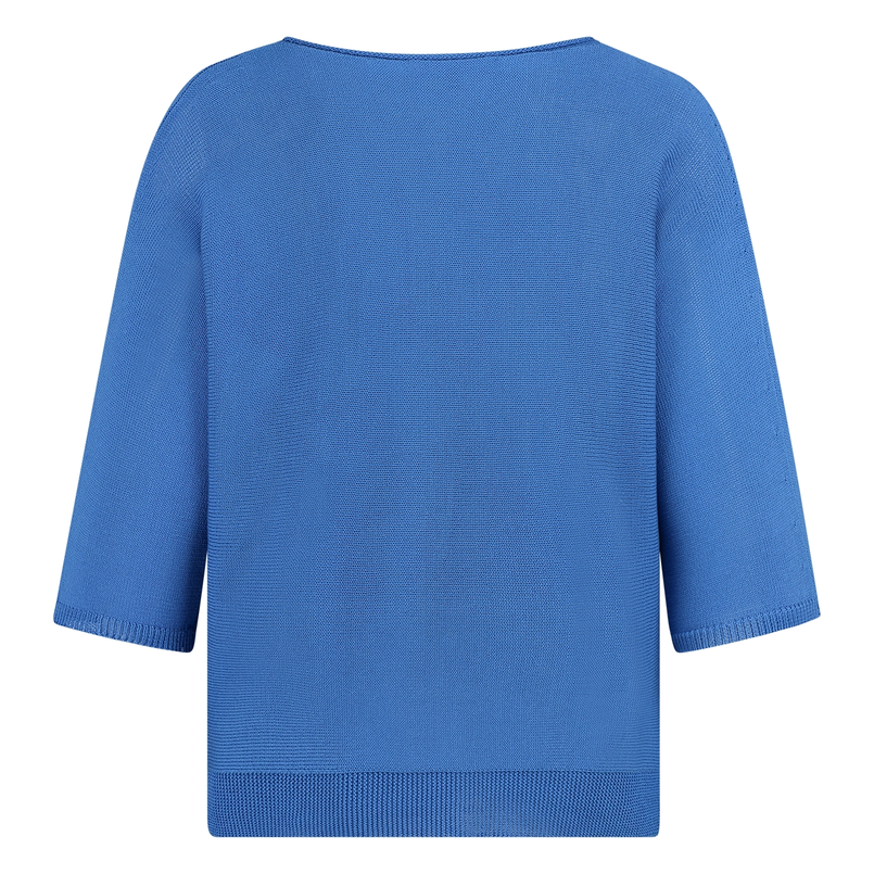 Sanne Dames Trui Pull R-hals Strs-12 Kobalt