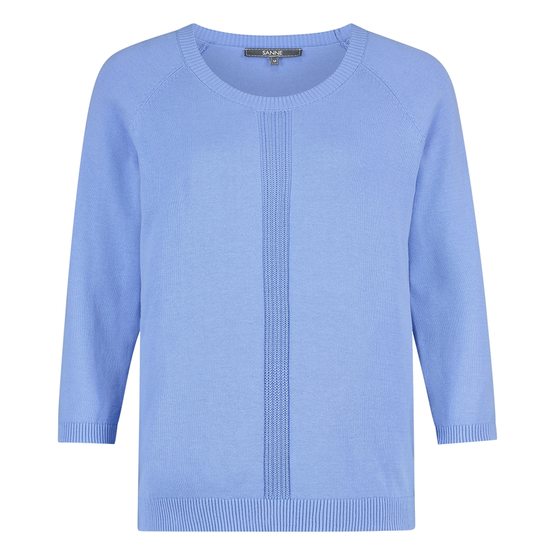 Sanne Dames Trui Slk20-8744pull3/4mw Midden blauw