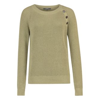 Sanne Dames Trui Slk255-8750pullrib Khakigroen