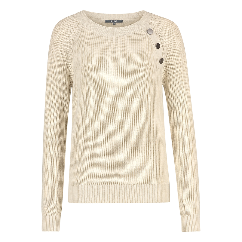 Sanne Dames Trui Slk255-8750pullrib Wit