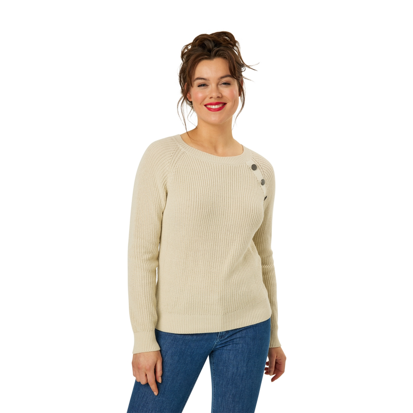 Sanne Dames Trui Slk255-8750pullrib Wit