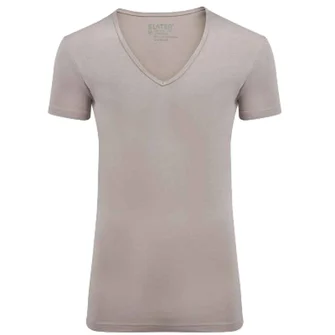 Slater Heren T-shirt 6740 V Neck 2 Pack Ecru