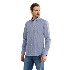State of Art Heren Overhemd 21415236 Blauw dessin