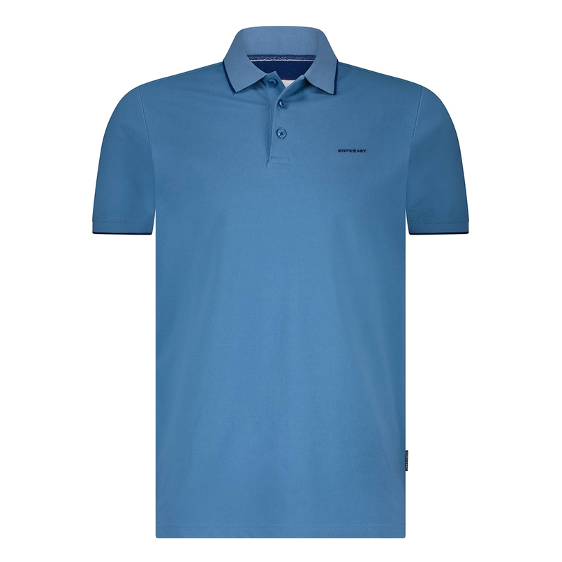 State of Art Heren Polo 46115400 Midden blauw