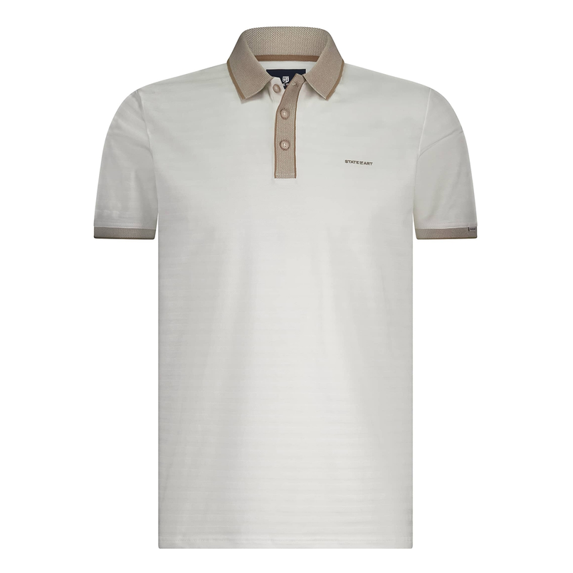 State of Art Heren Polo 48115901 WIT DESSIN