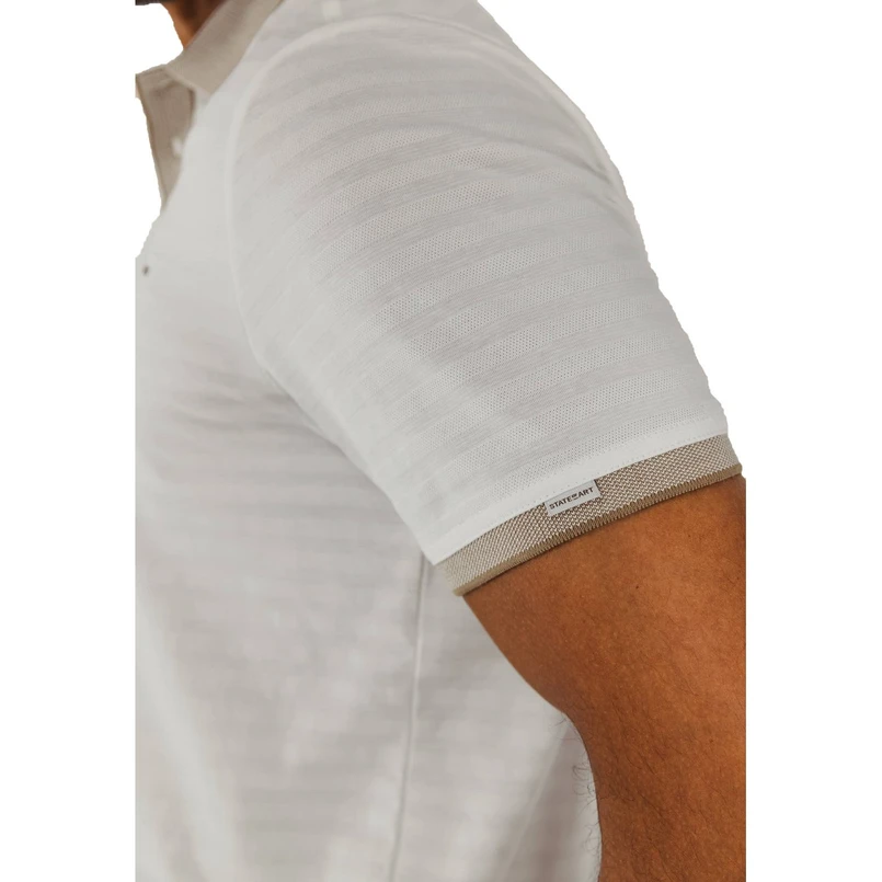 State of Art Heren Polo 48115901 WIT DESSIN