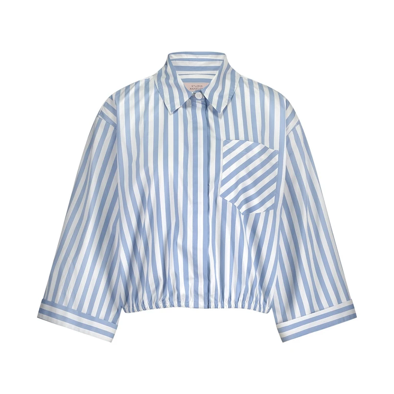 Studio Anneloes Dames Blouse 12647 Blauw dessin