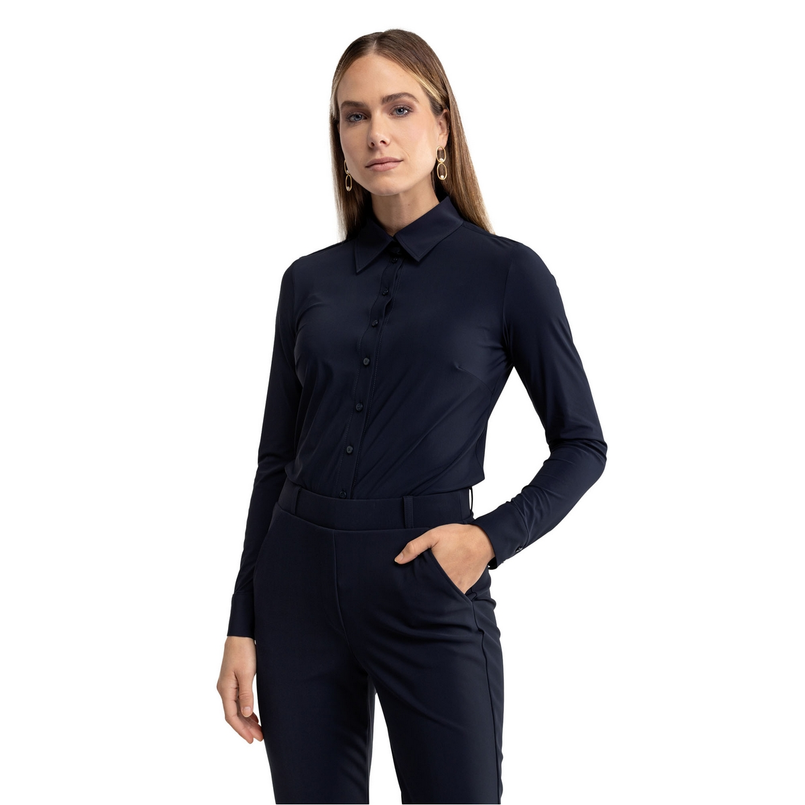 Studio Anneloes Dames Blouse 94802 Dark blue denim